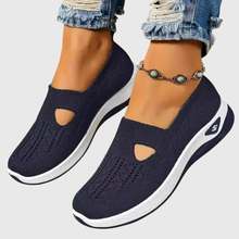 Frieda | Damen Atmungsaktive Slip-On Strick Sneakers – Marineblau
