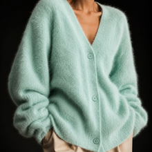 Remona – Bequeme Kaschmir-Strickjacke – Türkis