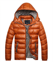 Herren-Steppjacke mit glänzender Oberfläche - Maden – Weinrot
