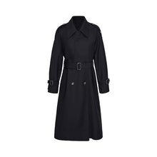 Colette Klassischer Trenchcoat mit Gürtel – Schwarz