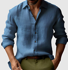 Emile - Einfaches, zeitloses Hemd – Blau