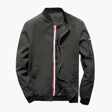 Klassische Bomberjacke für Männer - Reißverschluss und Stil – Grau