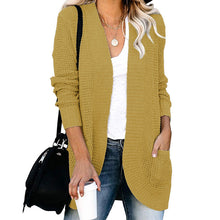 HANAE –  Long-cardigan mit retro-flair – Gelb