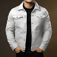 Leroy - Stilvolle Jeansjacke für Herren – Weiß