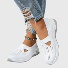 Frieda | Damen Atmungsaktive Slip-On Strick Sneakers – Weiß