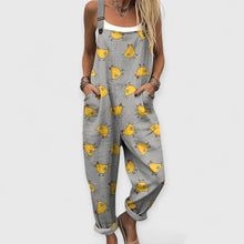 Althea | Damen Vintage Weitbeiniger Jumpsuit – Grau