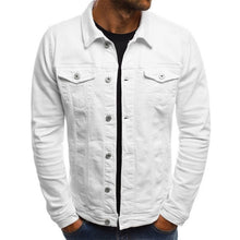 Domin - Farbige Jeansjacke für Männer – weiß