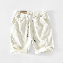 Herren Lässige Cordshorts | Atmungsaktiv und Bequem – Weiß