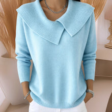 Yamina - Gemütlicher Pullover Mit Kragen – Hellblau
