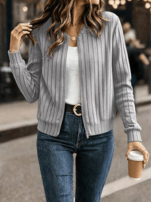 Nalia – Strickjacke Mit Einem Ärmel – Grau