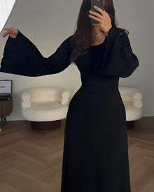 Liora | Elegantes Maxikleid – Schwarz