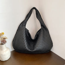 Rosalind - Einzigartige, handgewebte Schultertasche – Schwarz