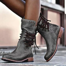 Elvian | Elegante Lederstiefel mit weichem Futter – Grau