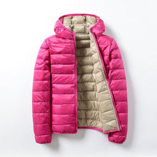 Leichte und thermische Pufferjacke Unisex - Nordika – Rosa mit Beige