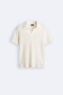 Stilvolles Strick-Poloshirt für einen eleganten Look – Weiß