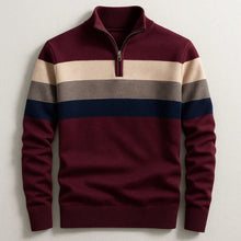 Gestreifter LORVEN Pullover – Kastanienbraun