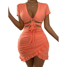 Wren® | Elegantes Wickelkleid mit Rüschen – Orange