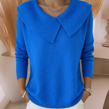 Yamina - Gemütlicher Pullover Mit Kragen – Blau