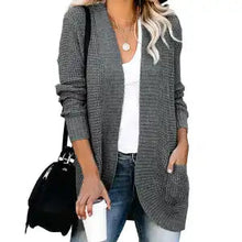 HANAE –  Long-cardigan mit retro-flair – Dunkelgrau