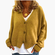 Gwen – Langärmelige Strickjacke – Gelb