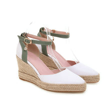 Damen Keilsandalen Jute Knöchelriemen Espadrille Stil - Adriana – Beige