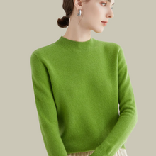 Monika | Damen Rollkragenpullover aus Merinowolle für den Winter – Fruchtgrün