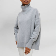 Stefanie™ | Strickpullover mit Rollkragen – Grau