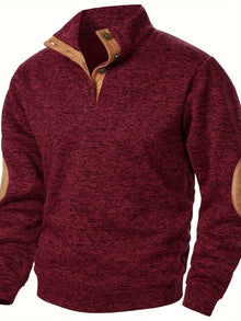 Kashyap – Sweatshirt mit Stehkragen Und Langen Ärmeln – Burgund