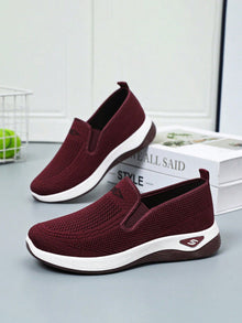 Maja | Damen Slip-On Casual Gehschuhe – Kastanienrot