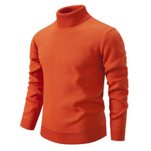 Jaxson - Rollkragenpullover aus Samt in schmaler Passform – Orange