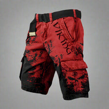 Benjamin - Cargo Shorts mit kniefreiem Schnitt – Rot/Schwarz