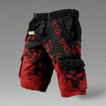Benjamin - Cargo Shorts mit kniefreiem Schnitt – Schwarz/Rot