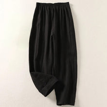 Ljupka – Leichte Hose Aus Baumwolle Und Leinen – Schwarz