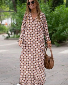 Chloe - Bauchbedeckendes Kleid – Braun