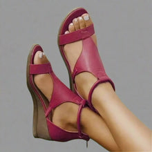Rahel | Orthopädische Ledersandalen aus hochwertigen Materialien – Weinrot