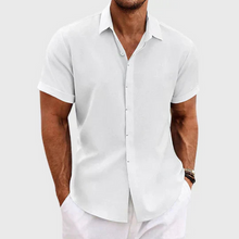 Herren Klassisches Button-up Hemd | Sommerlich Elegant – Weiß