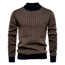 Logan – Streifenpullover für elegante Wintertage – Koffee