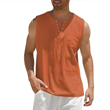 Alexia - Bequemes, ärmelloses Tanktop für Herren – Orange