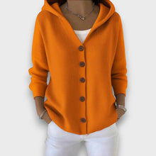 Dariane – Strickjacke mit Knopfleiste – Orange