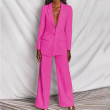 Véronique | Mode Business Damenbekleidung Langarm Hose Anzug – Rosenrot