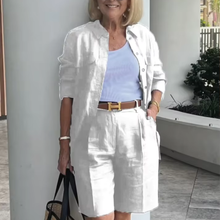 NAÏS – DAS SOMMERSET AUS CARDIGAN & SHORT FÜR STILVOLLE LÄSSIGKEIT – Weiß