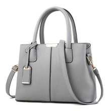 Elegante Handtasche | Strukturiertes Kunstleder | Vielseitiges Design – Grau