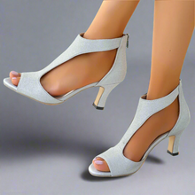 Heidrun™ | Elegante bequeme Sandaletten – Silber