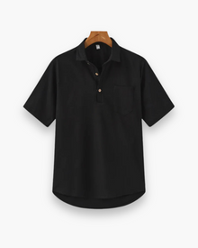 Herren Lässiges Polo Shirt | Bequemes Poloshirt – Schwarz