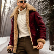 Theo Warme Fleecejacke – Weinrot