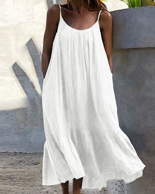Fabiola® | Langes weißes Sommerkleid – Weiß