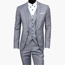 Herrenanzug dreiteilig slim fit für alle Jahreszeiten – Grau