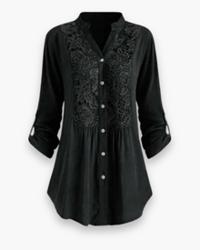 Damen Elegante Lange Bluse | Blusen – Schwarz