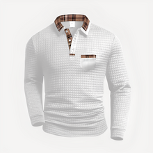 Morris - Stilvolles Langarm-Poloshirt – Weiß