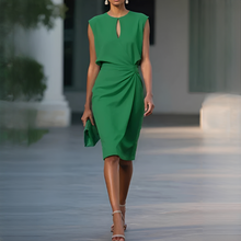 Mirabel - Elegantes, schickes ärmelloses Kleid – Grün